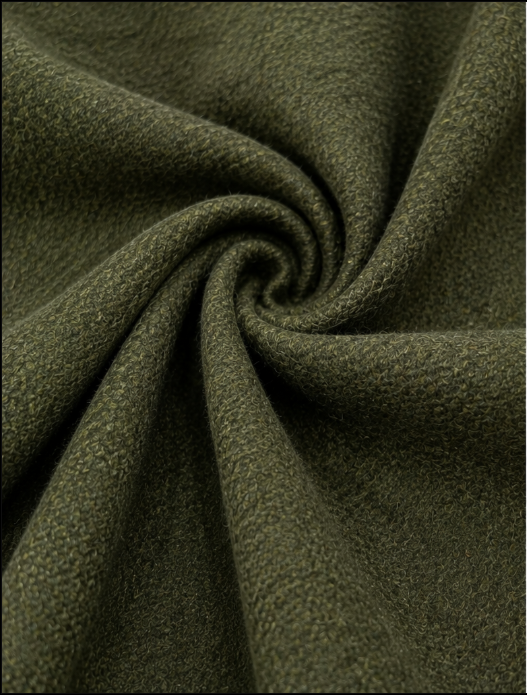 Earthy Olive Green Suiting Wool